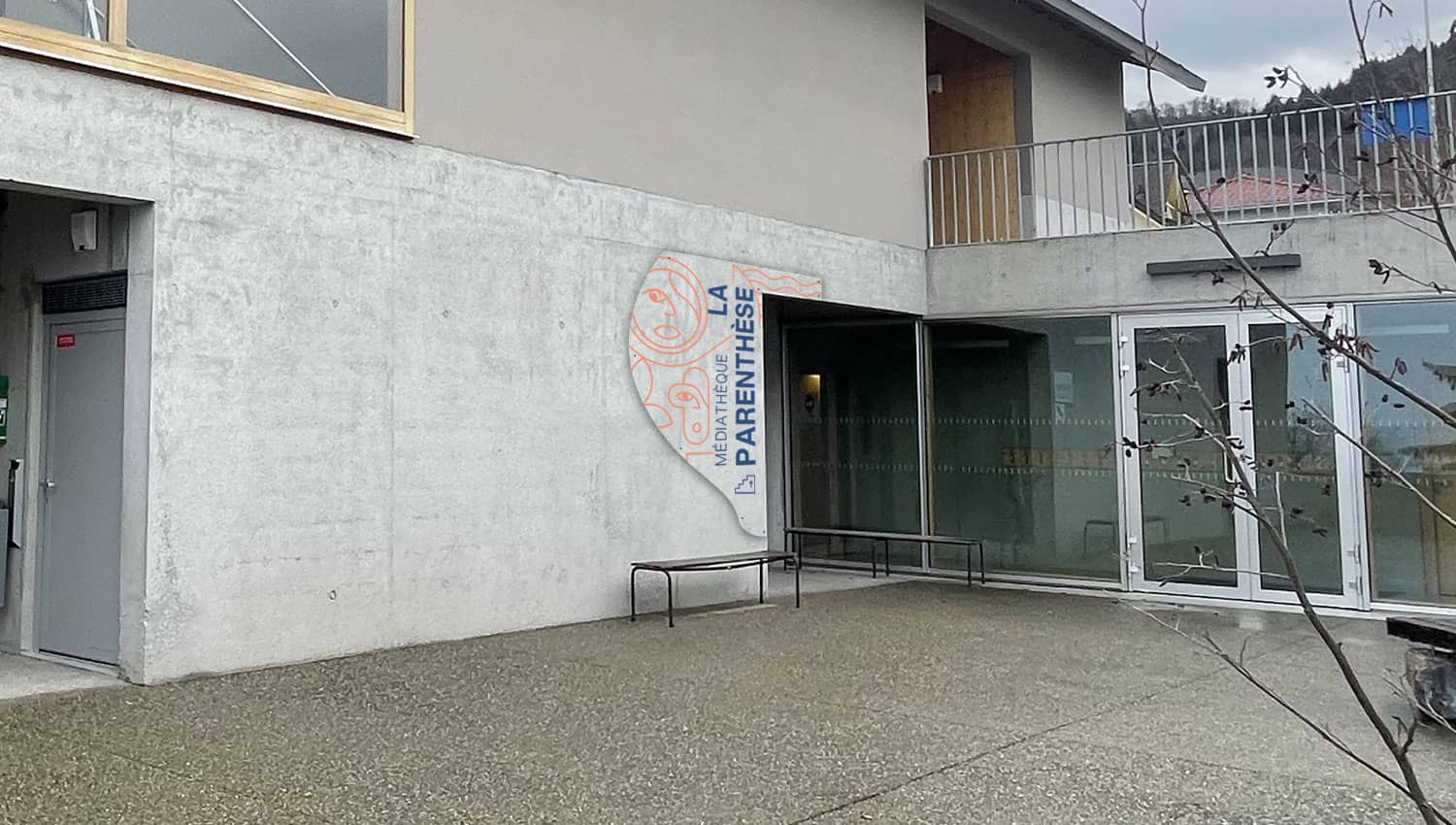 Fresque préau école